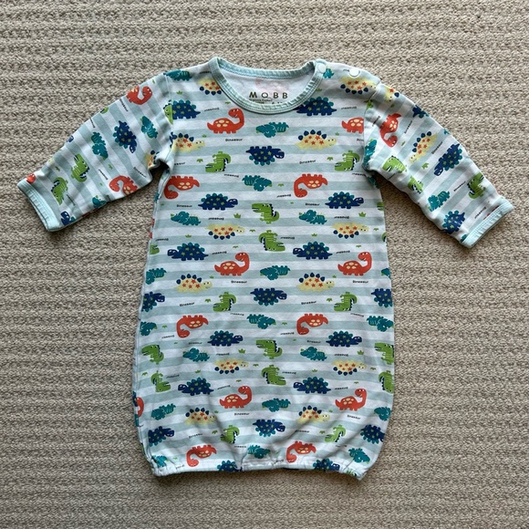 MQBB Dinosaur Organic Cotton 6-12M Sleep Gown - Picture 1 of 7